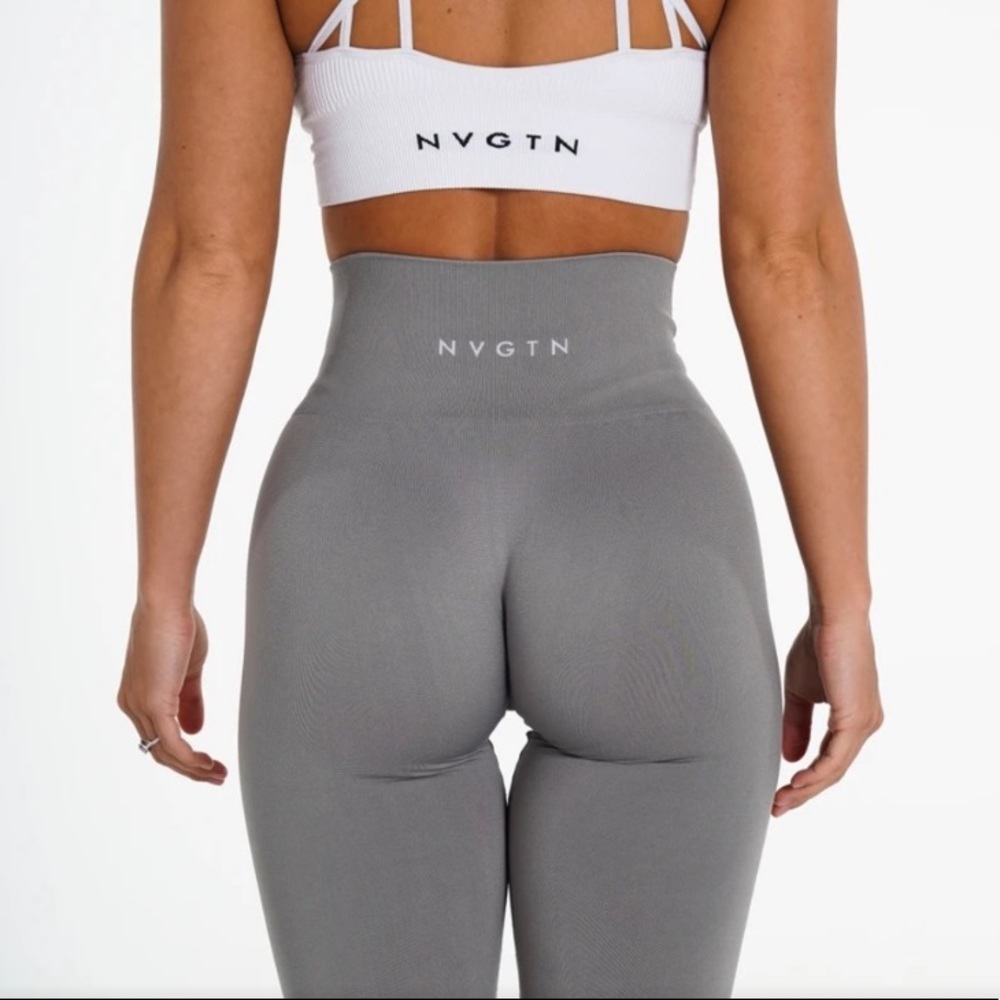 NVGTN grey solid seamless leggings